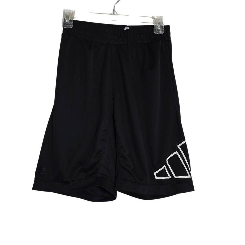 Adidas Men's Size Small Black White Logo Athletic Shorts